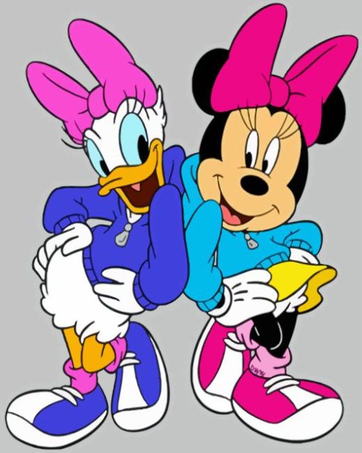 Minnie Mouse And Daisy Duck Art Diamond Painting