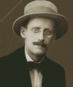 Monochrome James Joyce Diamond Painting