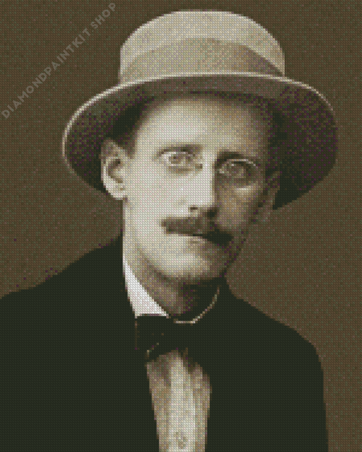 Monochrome James Joyce Diamond Painting