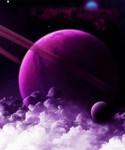 Purple Planet Diamond Painting