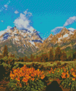 Springtime In Mountain Diamond Painting