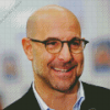 Stanley Tucci Smiling Diamond Painting