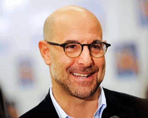 Stanley Tucci Smiling Diamond Painting