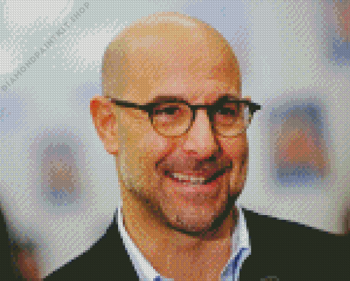 Stanley Tucci Smiling Diamond Painting