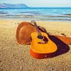 Vintage Guitar Seaside Diamond Painting