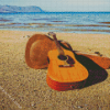 Vintage Guitar Seaside Diamond Painting