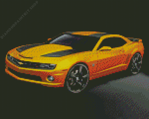 Yellow Camaro Diamond Painting