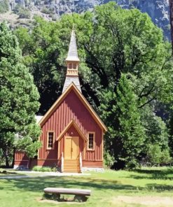 Yosemite Chapel Diamond Painting