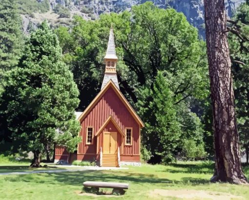 Yosemite Chapel Diamond Painting