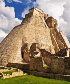 Yucatan Pyramid Del Adivino Diamond Painting