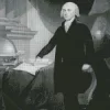 Black And White James Madison Diamond Painting