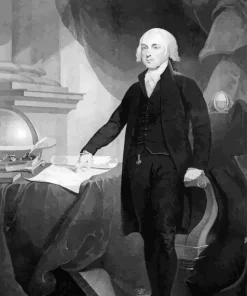 Black And White James Madison Diamond Painting