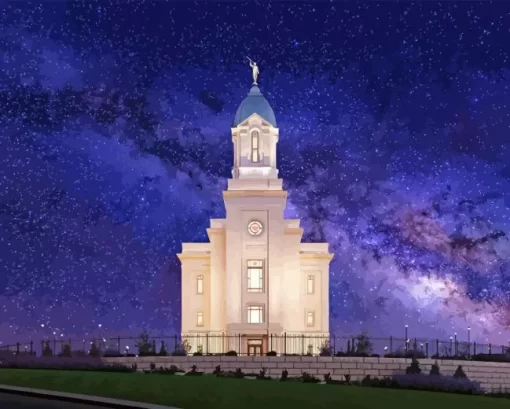 Cedar Utah Temple Diamond Painting