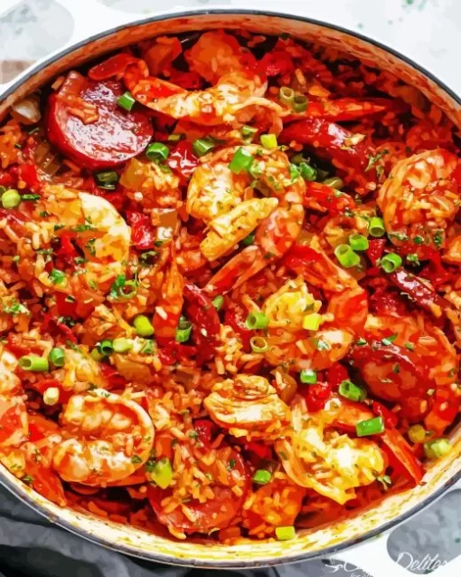 Delicious Cajun Jambalaya Diamond Painting