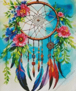 Floral Dream Catcher Diamond Painting