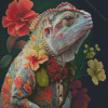 Flower And Reptile Diamond Painting