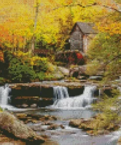 Glade Creek Grist Mill Diamond Painting