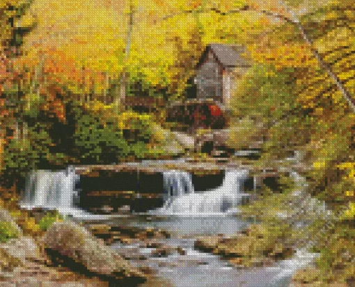 Glade Creek Grist Mill Diamond Painting