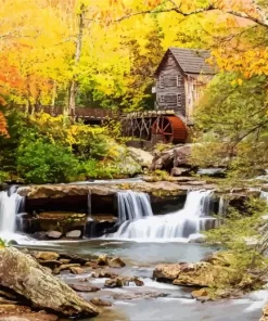 Glade Creek Grist Mill Diamond Painting