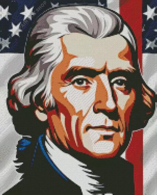 Illustration Thomas Jefferson Diamond Painting