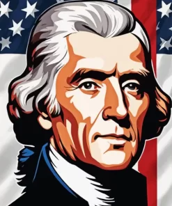 Illustration Thomas Jefferson Diamond Painting