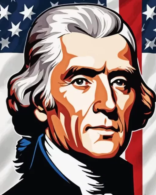 Illustration Thomas Jefferson Diamond Painting