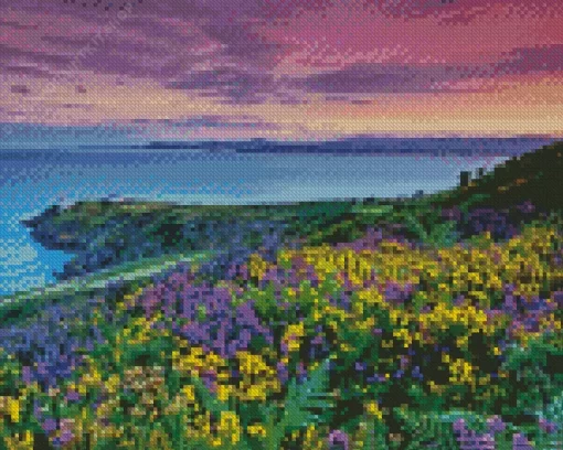 Irish Flowers Field Diamond Painting