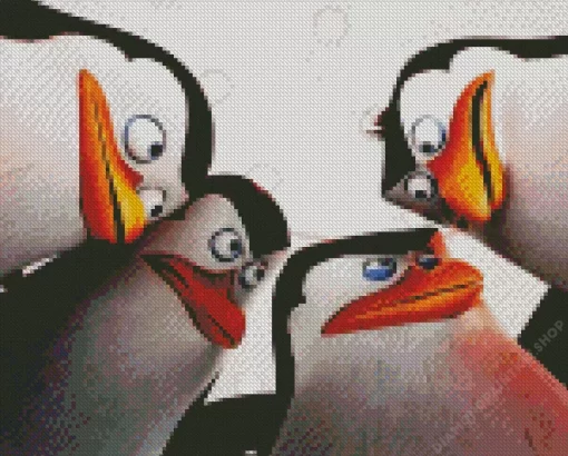 Madagascar Penguin Diamond Painting