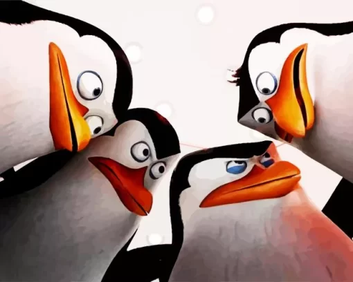 Madagascar Penguin Diamond Painting