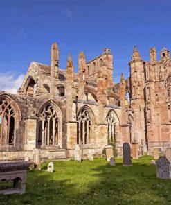 Melrose Abbey Scotland Diamond Painting