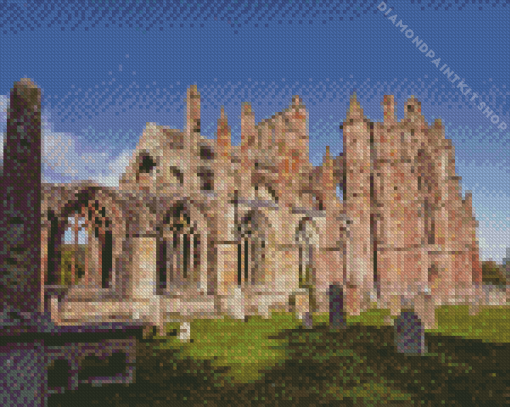 Melrose Abbey Scotland Diamond Painting