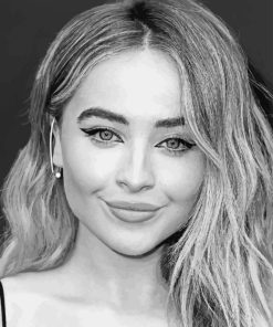 Monochrome Sabrina Carpenter Diamond Painting