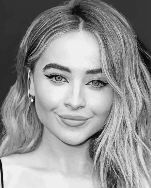 Monochrome Sabrina Carpenter Diamond Painting