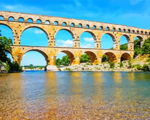 Nimes Pont Du Gard Diamond Painting