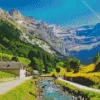 The French Pyrenees Mountain Diamond Painting