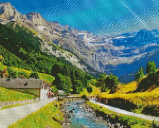 The French Pyrenees Mountain Diamond Painting