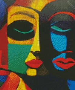 Abstract Faces Art Diamond Painting