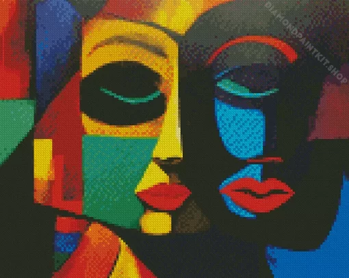 Abstract Faces Art Diamond Painting