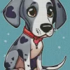 Animated Grey Great Dane With Spots Diamond Painting