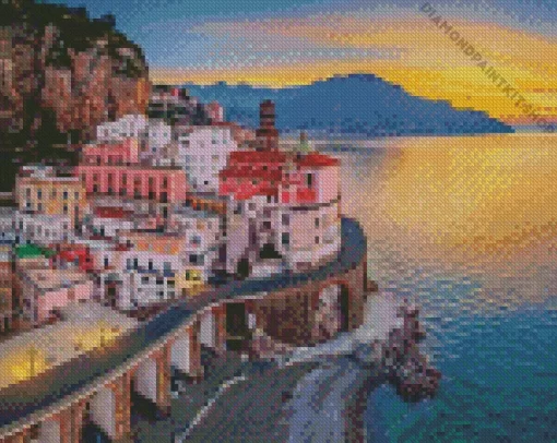 Atrani At Sunset Diamond Painting