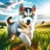 Baby Husky Diamond Painting