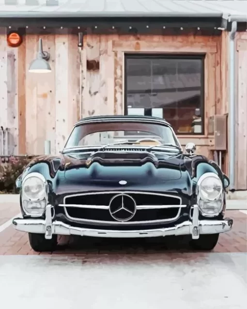 Black Vintage Mercedes Diamond Painting