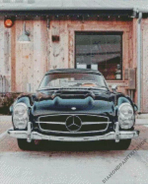 Black Vintage Mercedes Diamond Painting