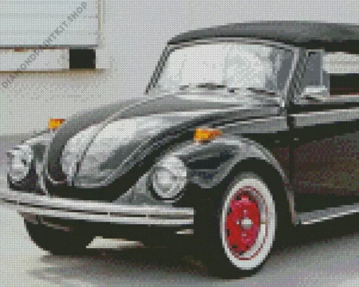 Black Vw Beetle Convertible Diamond Painting