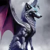 Black Wolf Dragon Diamond Painting