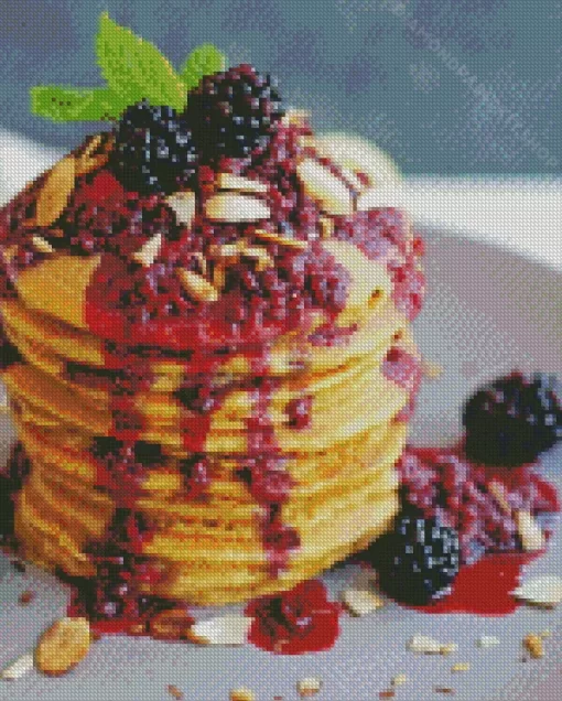 Blackberries Pancake Diamond Painting