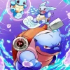 Blastoise And Squirtle With Wartortle Diamond Painting