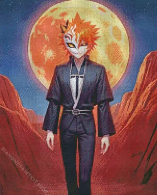 Bleach Anime Ichigo Half Hollow Diamond Painting