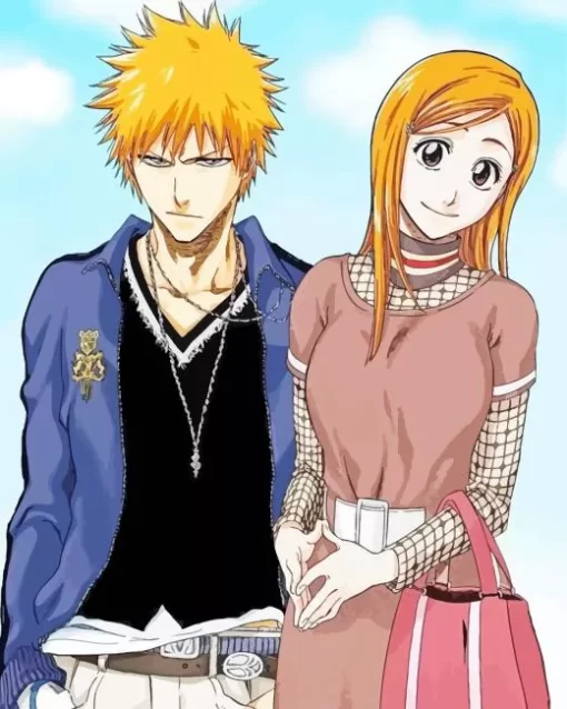 Bleach Ichigo Girlfriend Orihime Inoue Diamond Painting