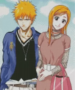 Bleach Ichigo Girlfriend Orihime Inoue Diamond Painting